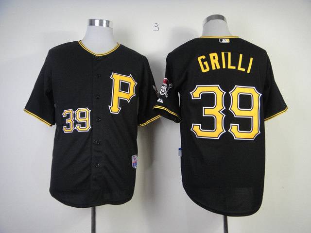 Men Pittsburgh Pirates #39 Grilli Black MLB Jerseys